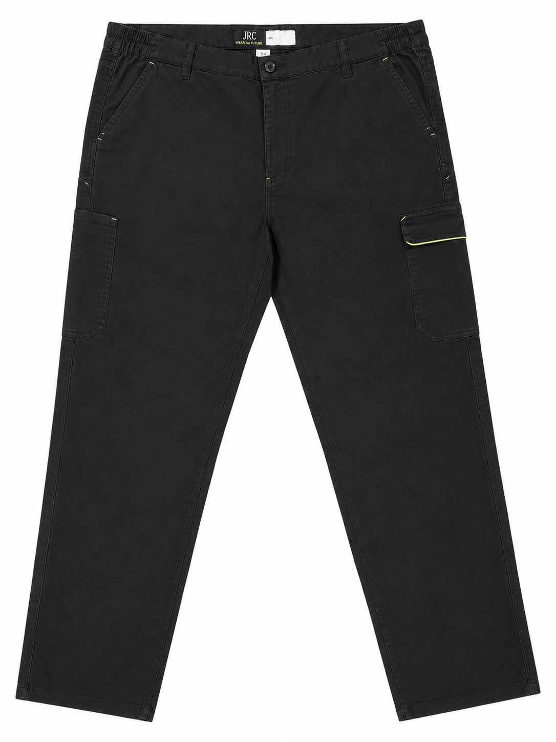 ZURIGO MAN STRETCH PANT BLACK-YELLOW - Image 3