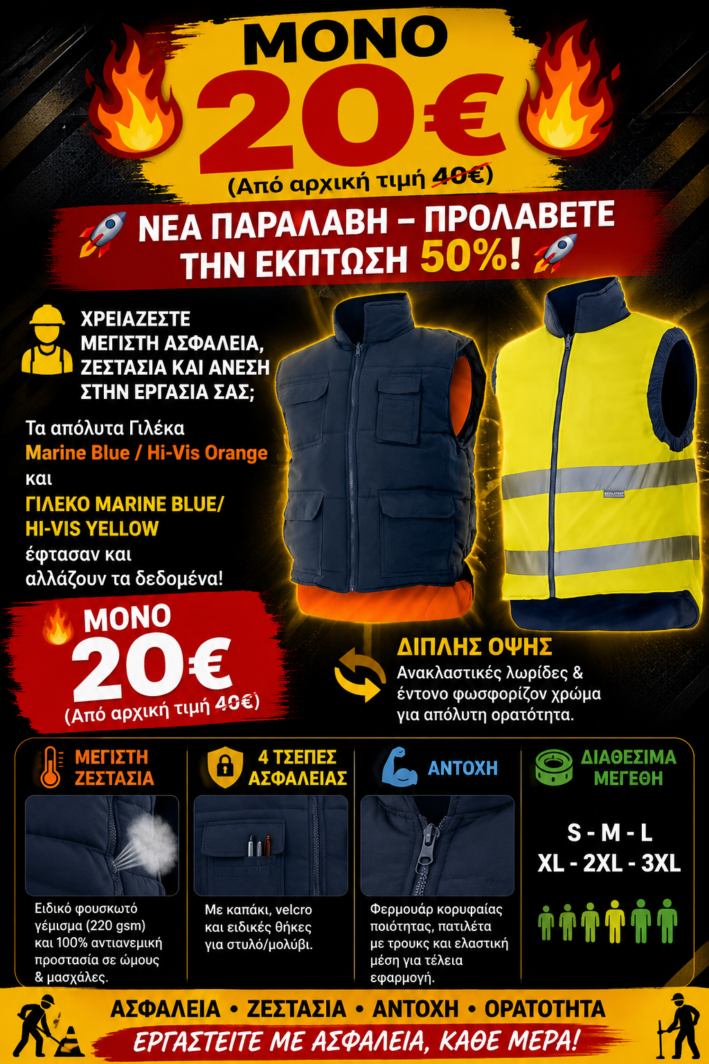 ΓΙΛΕΚΟ MARINE BLUE/HI-VIS YELLOW