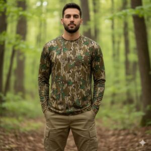 Ol' Tom Camo Performance Crew L/S - Greenleaf drytec