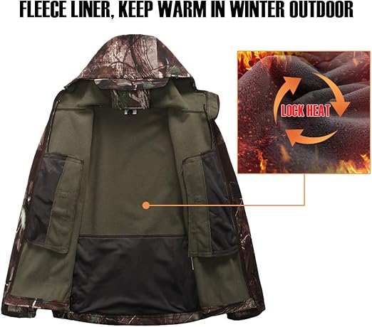 HUNTING LIGHTGEAR BROWN Softshell Αδιάβροχο Σετ Παραλλαγής Δάσους με Fleece Επένδυση - Image 9