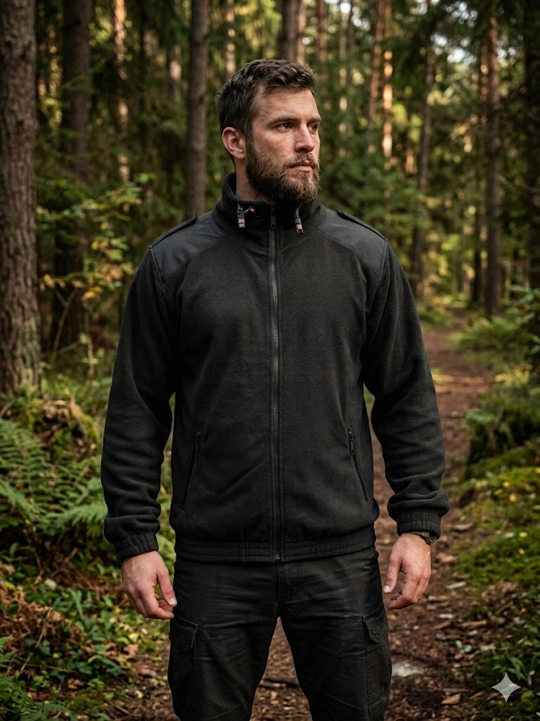 PAUL BOYE French Army Polar Fleece (ΧΑΚΙ-ΜΑΥΡΟ) - Image 4